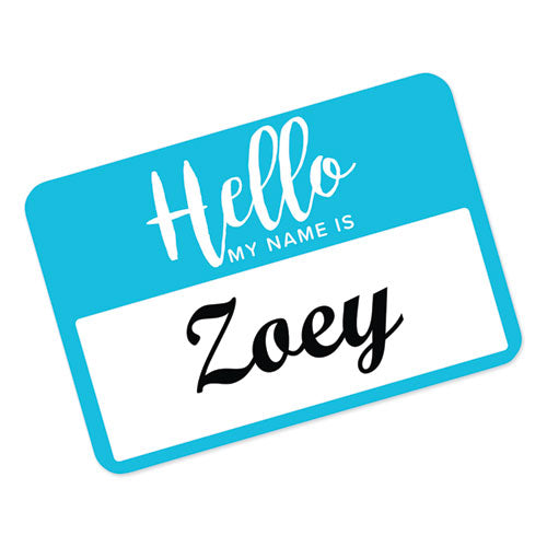 Flexible Adhesive Name Badge Labels, "hello", 3 3/8 X 2 1/3, Assorted, 120/pk