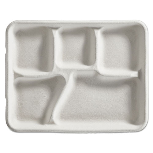 Savaday Molded Fiber Food Tray, 1-compartment, 7 X 9, Beige, Paper, 250/bag, 500/carton