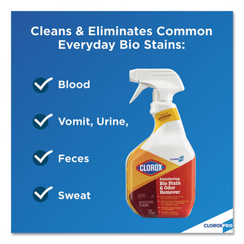 Clorox Disinfecting Bio Stain And Odor Remover Fragranced 32 Oz Pull-top Bottle 6/ct