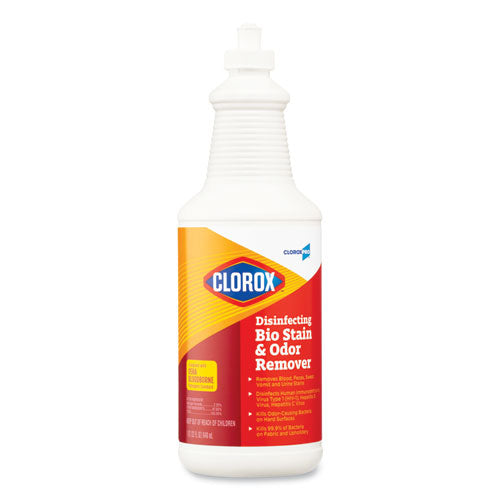 Clorox Disinfecting Bio Stain And Odor Remover Fragranced 32 Oz Pull-top Bottle 6/ct