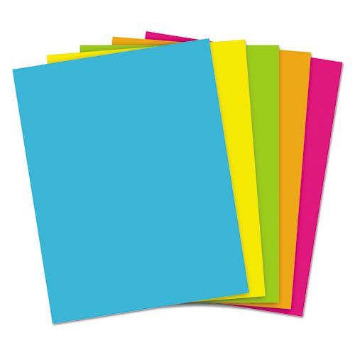 Color Paper -"bright" Assortment, 24 Lb Bond Weight, 8.5 X 11, Assorted Bright Colors, 500/ream