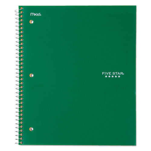 Wirebound Notebook With Two Pockets, 1-subject, Wide/legal Rule, Red Cover, (100) 10.5" X 8" Sheets