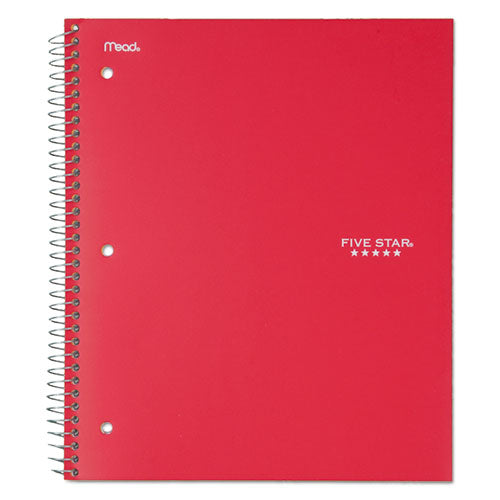 Wirebound Notebook With Two Pockets, 1-subject, Wide/legal Rule, Red Cover, (100) 10.5" X 8" Sheets