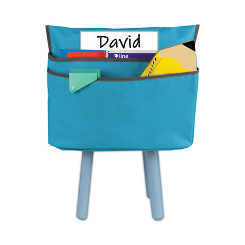 Chair Cubbies For Most Classroom Chair Styles, Medium, 16.37" X 13.5", Fabric/vinyl, Seaside Blue