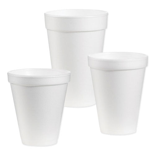 Dart Foam Drink Cups 8 Oz White 25/pack