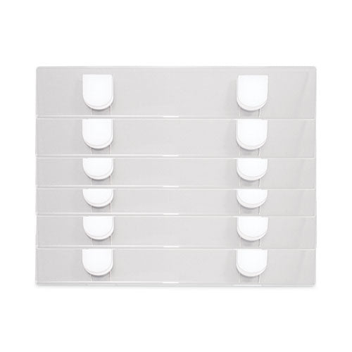 Panel Wall Sign Name Holder, Acrylic, 9 X 2, 6/pack, Clear