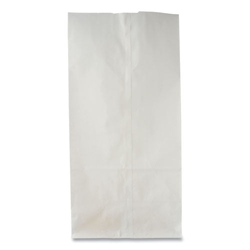 Grocery Paper Bags, 35 Lb Capacity, #10, 6.31" X 4.19" X 13.38", White, 500 Bags