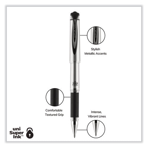 Refill For Gel Impact Gel Pens, Bold Conical Tip, Black Ink, 2/pack