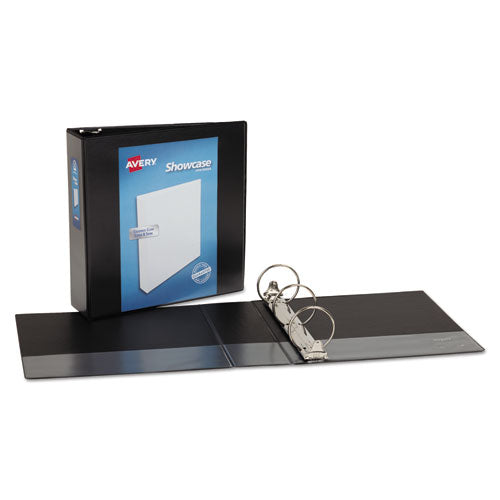 Showcase Economy View Binder With Round Rings, 3 Rings, 3" Capacity, 11 X 8.5, Black