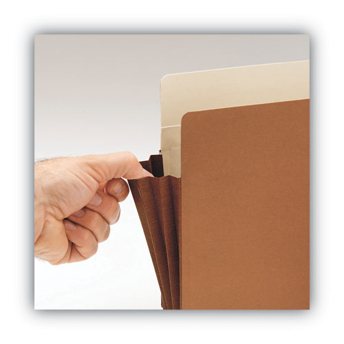 Redrope Tuff Pocket Drop-front File Pockets With Fully Lined Gussets, 3.5" Expansion, Letter Size, Redrope, 10/box