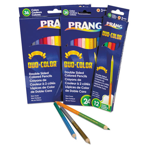 Duo-color Colored Pencil Sets, 3 Mm, 2b (#1), Assorted Lead/barrel Colors, Dozen