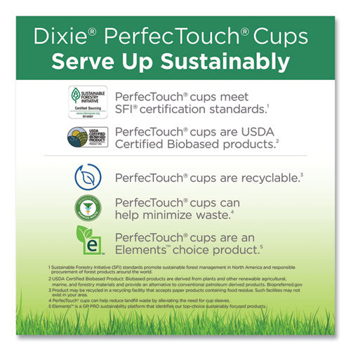Dixie Perfectouch Paper Hot Cups 12 Oz Coffee Haze Design 50/pack