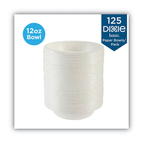 Paper Dinnerware, Bowls, White, 12 Oz, 125/pack