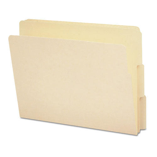 End Tab File Folder, 1/3-cut Tabs: Assorted, Letter Size, 0.75" Expansion, Manila, 100/box