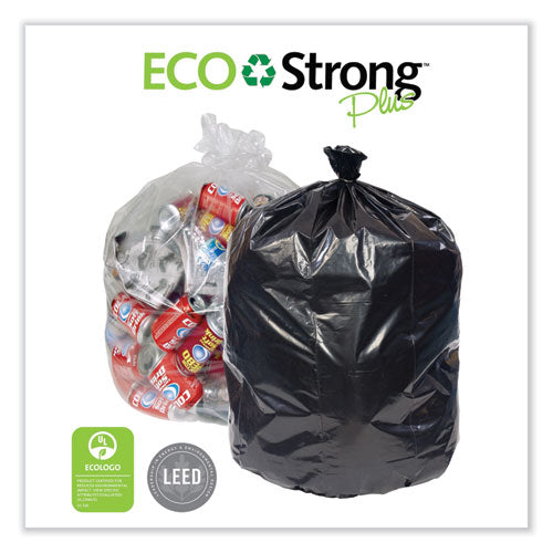 Eco Strong Plus Can Liners, 40 Gal, 1.35 Mil, 40 X 46, Natural, 100/carton