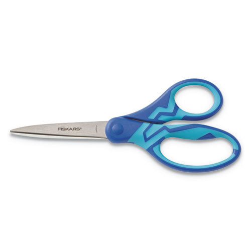 Kids/student Softgrip Scissors, Pointed Tip, 5" Long, 1.75" Cut Length, Assorted Straight Handles