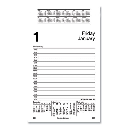 Pad Style Desk Calendar Refill, 5 X 8, White Sheets, 2023