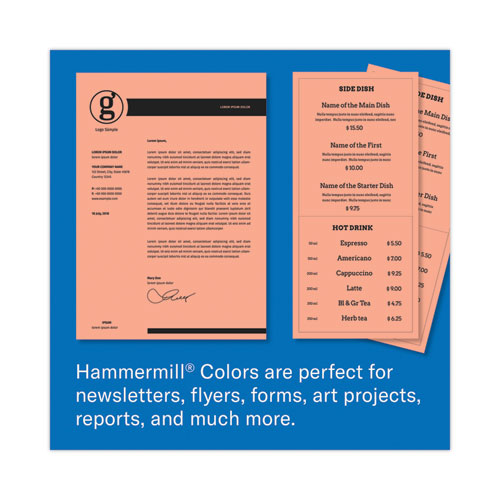 Hammermill Colors Print Paper 20 Lb Bond Weight 8.5x11 Salmon 500/ream