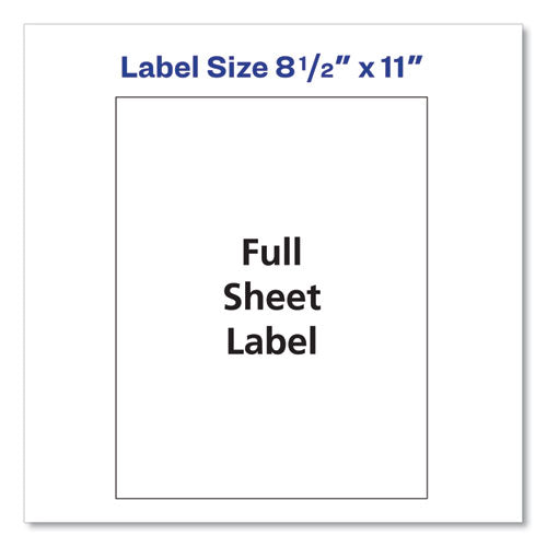 Shipping Labels With Trueblock Technology, Laser Printers, 8.5 X 11, White, 100/box