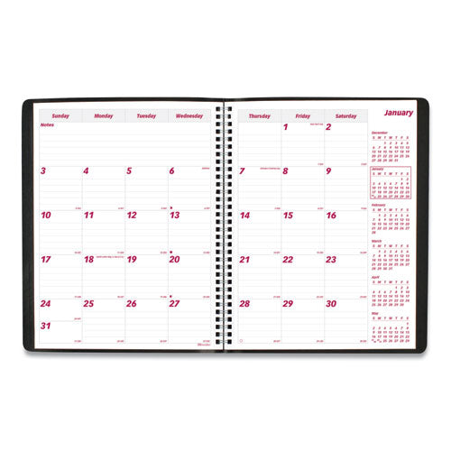 Essential Collection 14-month Ruled Monthly Planner, 11 X 8.5, Black Cover, 14-month (dec To Jan): 2022 To 2024