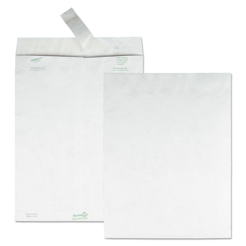 Lightweight 14 Lb Tyvek Catalog Mailers, First Class, #13 1/2, Square Flap, Redi-strip Closure, 10 X 13, White, 100/box