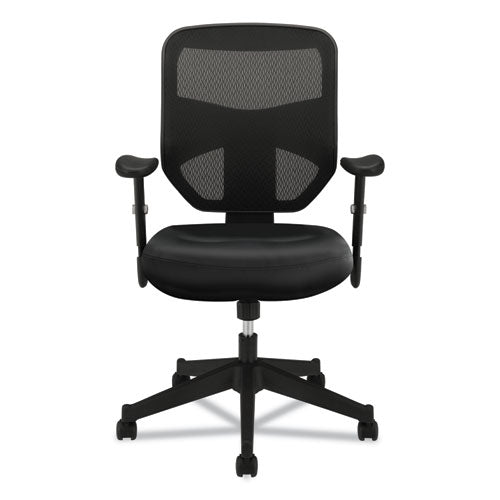 Vl531 Mesh High-back Task Chair With Adjustable Arms, Supports Up To 250 Lb, 18" To 22" Seat Height, Black