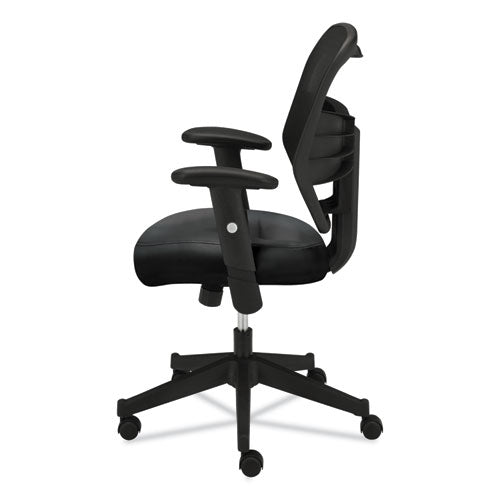 Vl531 Mesh High-back Task Chair With Adjustable Arms, Supports Up To 250 Lb, 18" To 22" Seat Height, Black