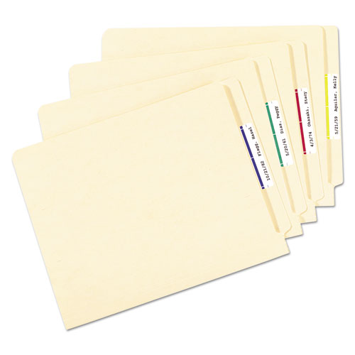 Removable File Folder Labels With Sure Feed Technology, 0.66 X 3.44, White, 30/sheet, 25 Sheets/pack