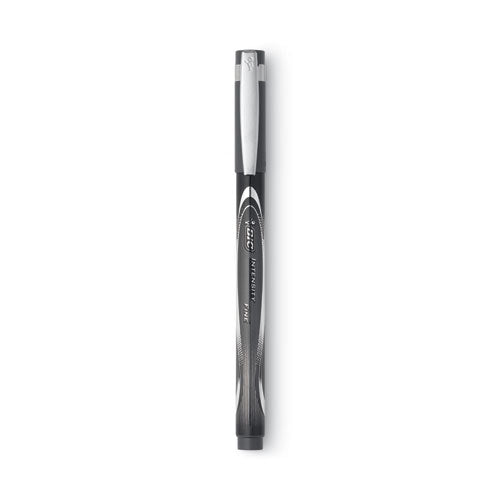 Intensity Porous Point Pen, Stick, Fine 0.5 Mm, Black Ink, Black Barrel, Dozen