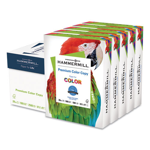 Premium Color Copy Print Paper, 100 Bright, 28 Lb Bond Weight, 8.5 X 11, Photo White, 500/ream