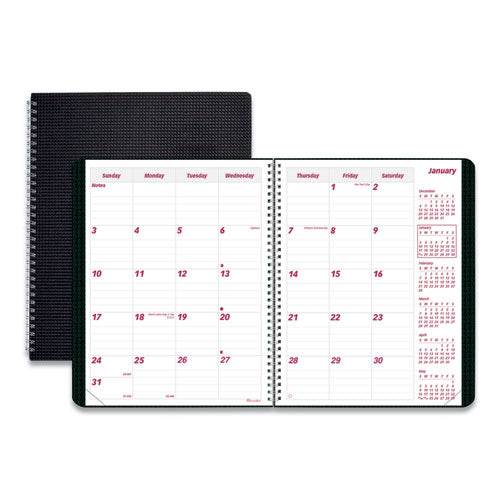 Duraflex 14-month Planner, 8.88 X 7.13, Black Cover, 14-month (dec To Jan): 2022 To 2024
