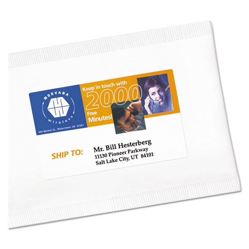 Vibrant Laser Color-print Labels W/ Sure Feed, 1.25 X 3.75, White, 300/pack