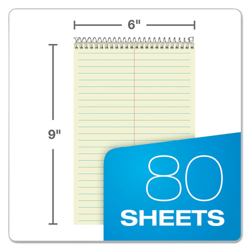 Steno Pads, Gregg Rule, Tan Cover, 80 Green-tint 6 X 9 Sheets