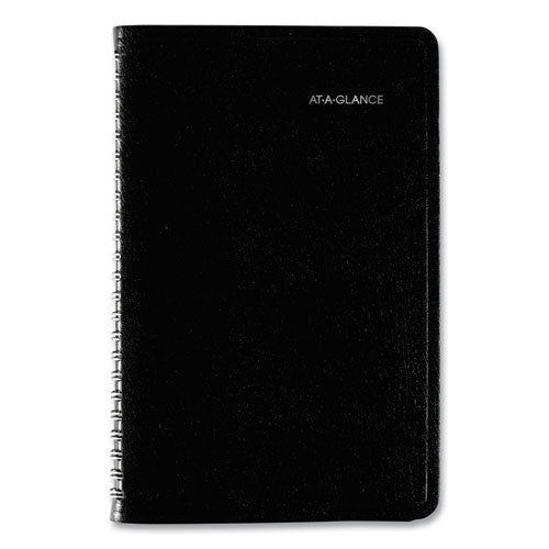 Dayminder Block Format Weekly Appointment Book, 8.5 X 5.5, Black Cover, 12-month (jan To Dec): 2023