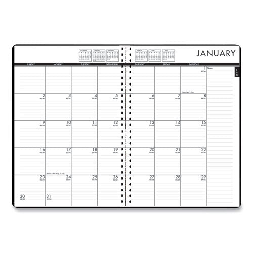 24/7 Recycled Daily Appointment Book/monthly Planner, 10 X 7, Black Cover, 12-month (jan To Dec): 2023