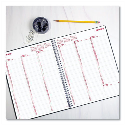 Duraflex Weekly Planner, 11 X 8.5, Black Cover, 12-month (jan To Dec): 2023