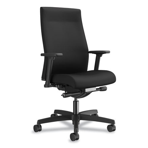 Ignition 2.0 Upholstered Mid-back Task Chair With Lumbar, Supports Up To 300 Lb, 17" To 22" Seat Height, Black