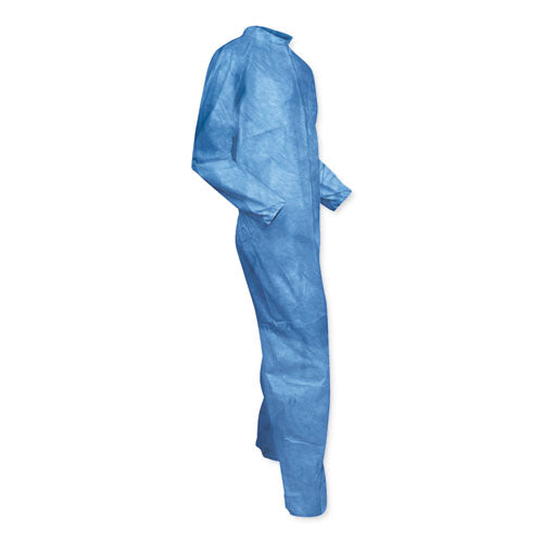 A60 Elastic-cuff, Ankle And Back Coveralls, X-large, Blue, 24/carton