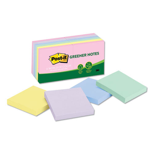 Original Recycled Note Pads, 1.5" X 2", Canary Yellow, 100 Sheets/pad, 12 Pads/pack