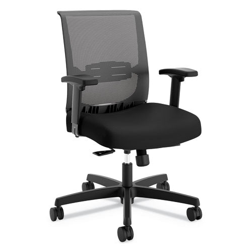 Convergence Mid-back Task Chair, Swivel-tilt, Supports Up To 275 Lb, 15.75" To 20.13" Seat Height, Black