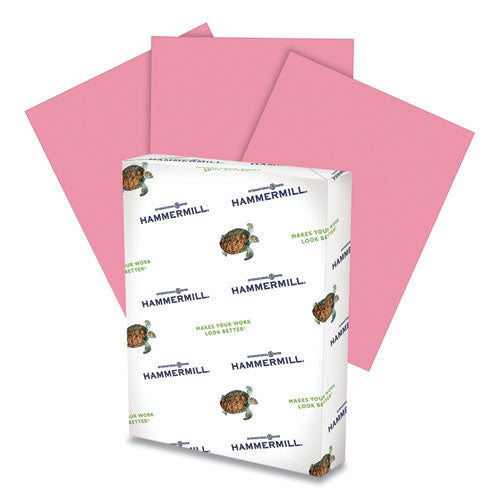 Colors Print Paper, 20 Lb Bond Weight, 8.5 X 11, Pink, 500/ream