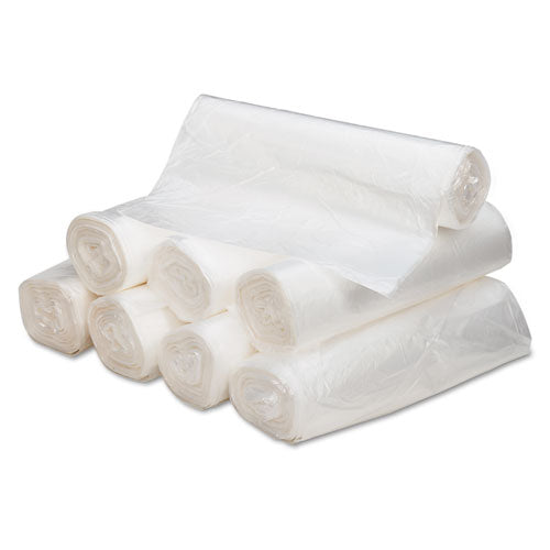 Can Liners, 56 Gal, 16 Microns, 43" X 48", Natural, 20 Bags/roll, 10 Rolls/carton