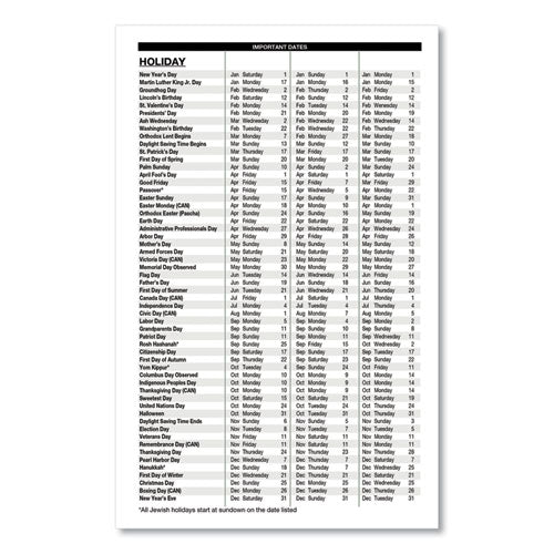 Memo Size Daily Appointment Book With 15-minute Schedule, 8 X 5, Black Cover, 12-month (jan To Dec): 2023