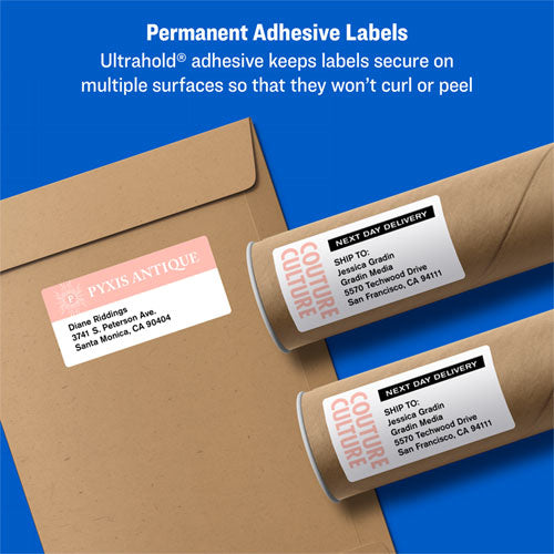 Shipping Labels W/ Trueblock Technology, Laser Printers, 2 X 4, White, 10/sheet, 100 Sheets/box