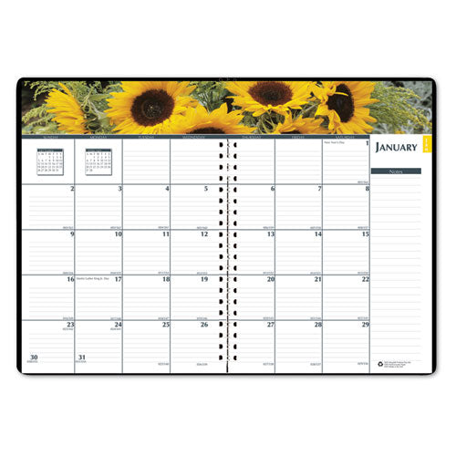 Earthscapes Recycled Weekly/monthly Planner, Gardens Of The World Photography, 10 X 7, Black Cover, 12-month (jan-dec): 2023