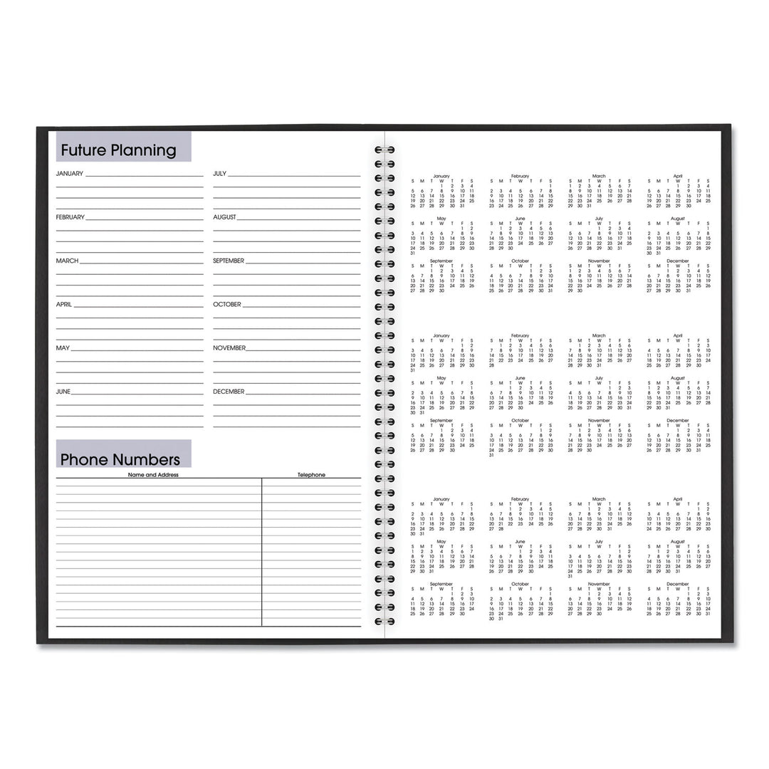 Dayminder Monthly Planner, Ruled Blocks, 12 X 8, Black Cover, 14-month (dec To Jan): 2022 To 2024