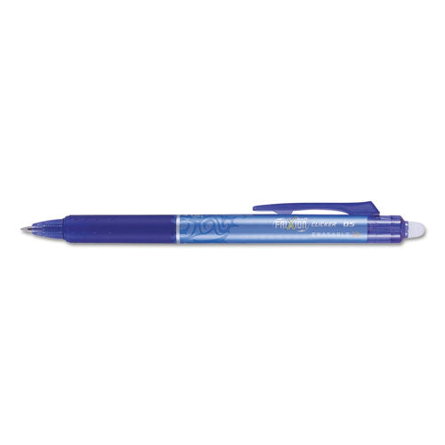 Frixion Clicker Erasable Gel Pen, Retractable, Bold 1 Mm, Blue Ink, Blue Barrel, Dozen