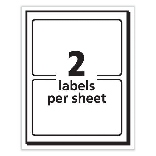 Printable Adhesive Name Badges, 3.38 X 2.33, White, 100/pack