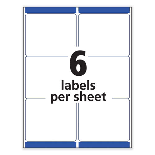 Removable Multi-use Labels, Inkjet/laser Printers, 3.33 X 4, White, 6/sheet, 25 Sheets/pack