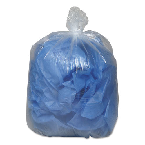Linear Low-density Can Liners, 16 Gal, 0.6 Mil, 24" X 33", Clear, 25 Bags/roll, 20 Rolls/carton